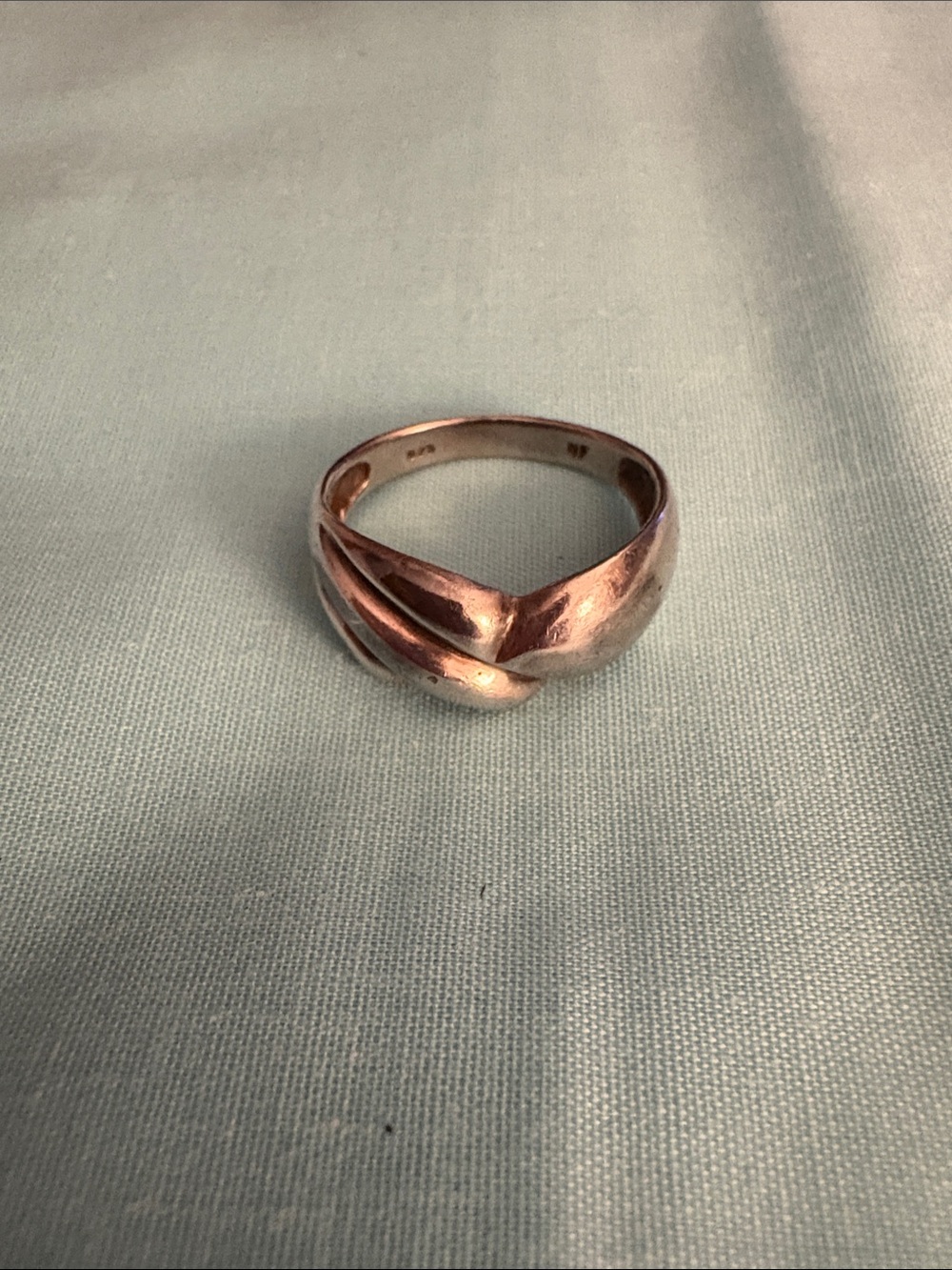 Vintage Sterling Silver Ring size 7.5 marked 925 NF - Picture 4 of 5